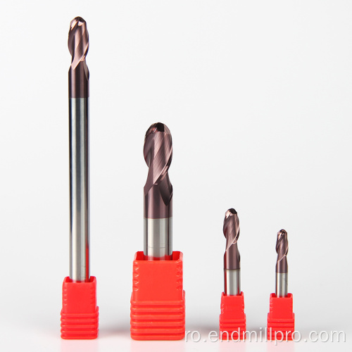 Carbidul solid 2 Flutes Ball End Mill